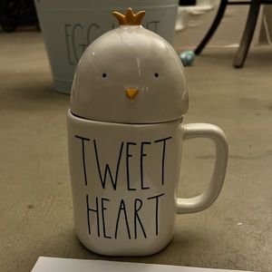 SOLD Rae Dunn Tweet Heart Topper Mug